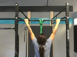 Lisa about to crush a pull-up!